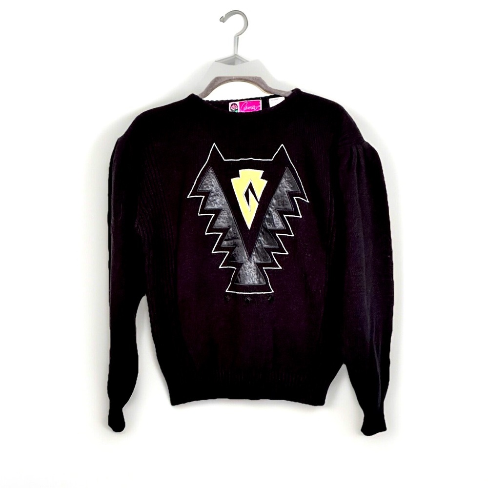 Vtg Aztec design sweater
